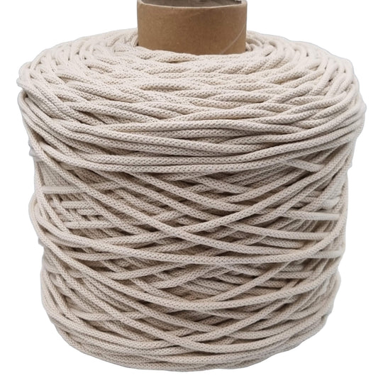 lovely cottons 5mm braided cord - natural