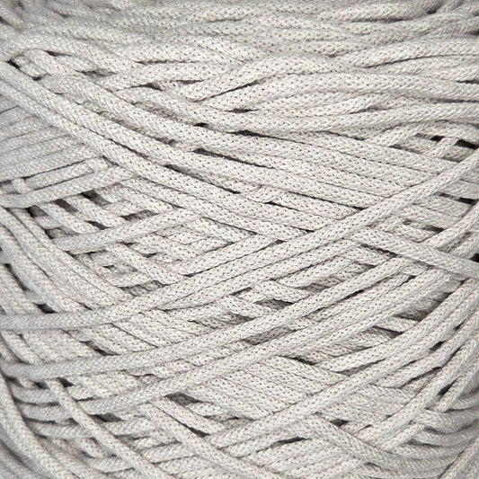lovely cottons braided 5mm cord - oatmeal