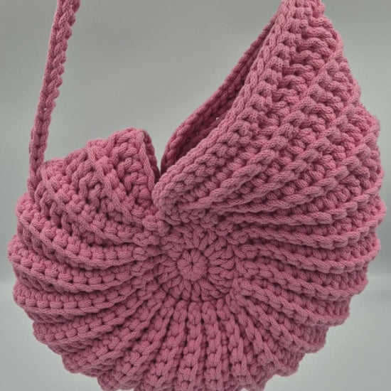 crochet ammonite bag