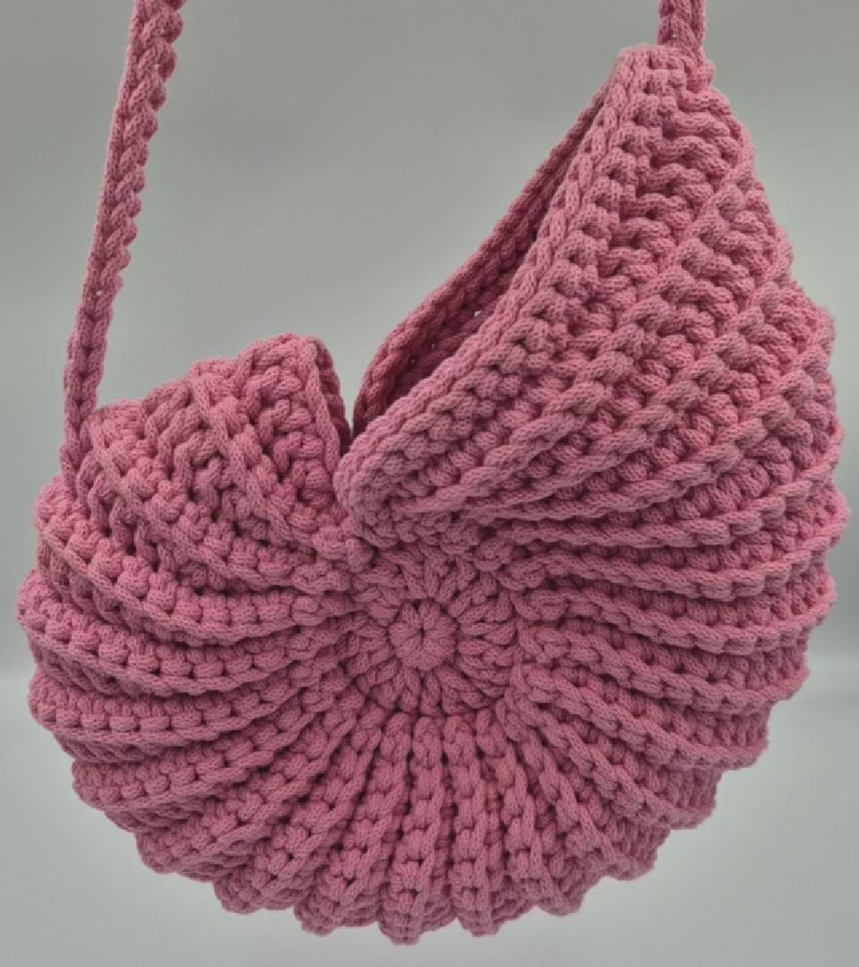crochet ammonite bag
