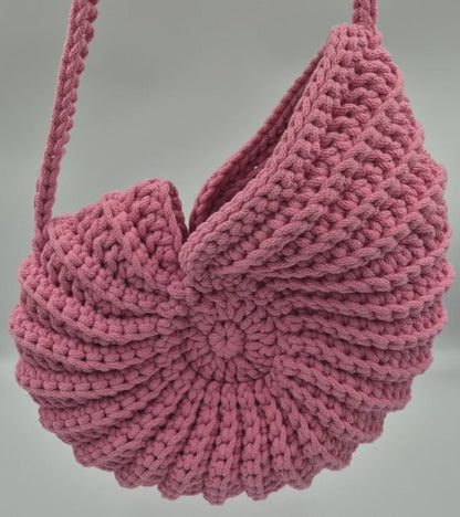 crochet ammonite bag