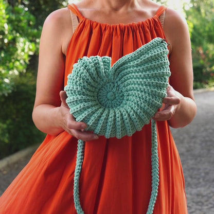 crochet ammonite bag