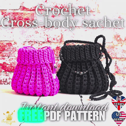 Crochet Cross-Body Sachet - PDF Download (UK & US Terms)