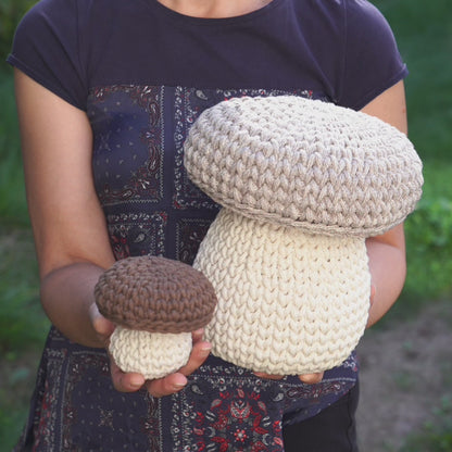 crochet mushroom doorstop
