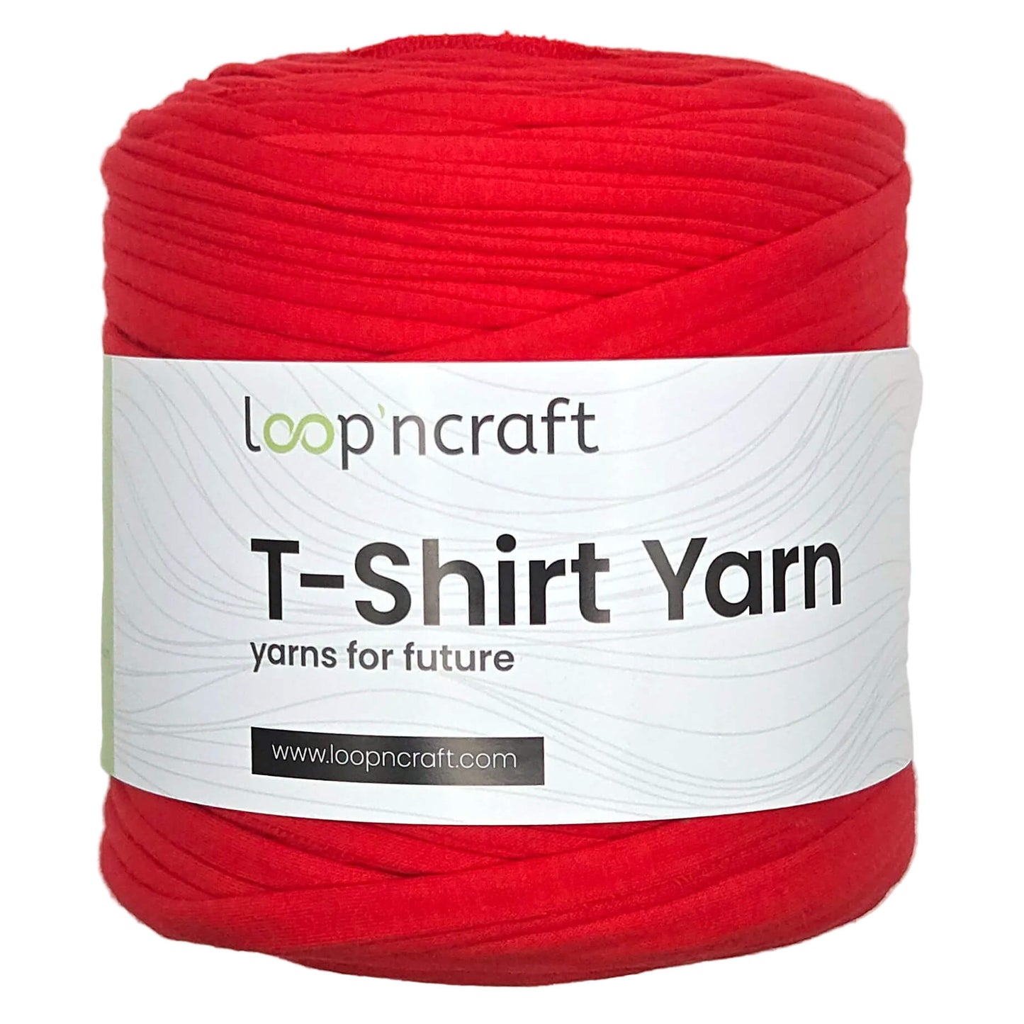 recycled cotton t-shirt yarn in red