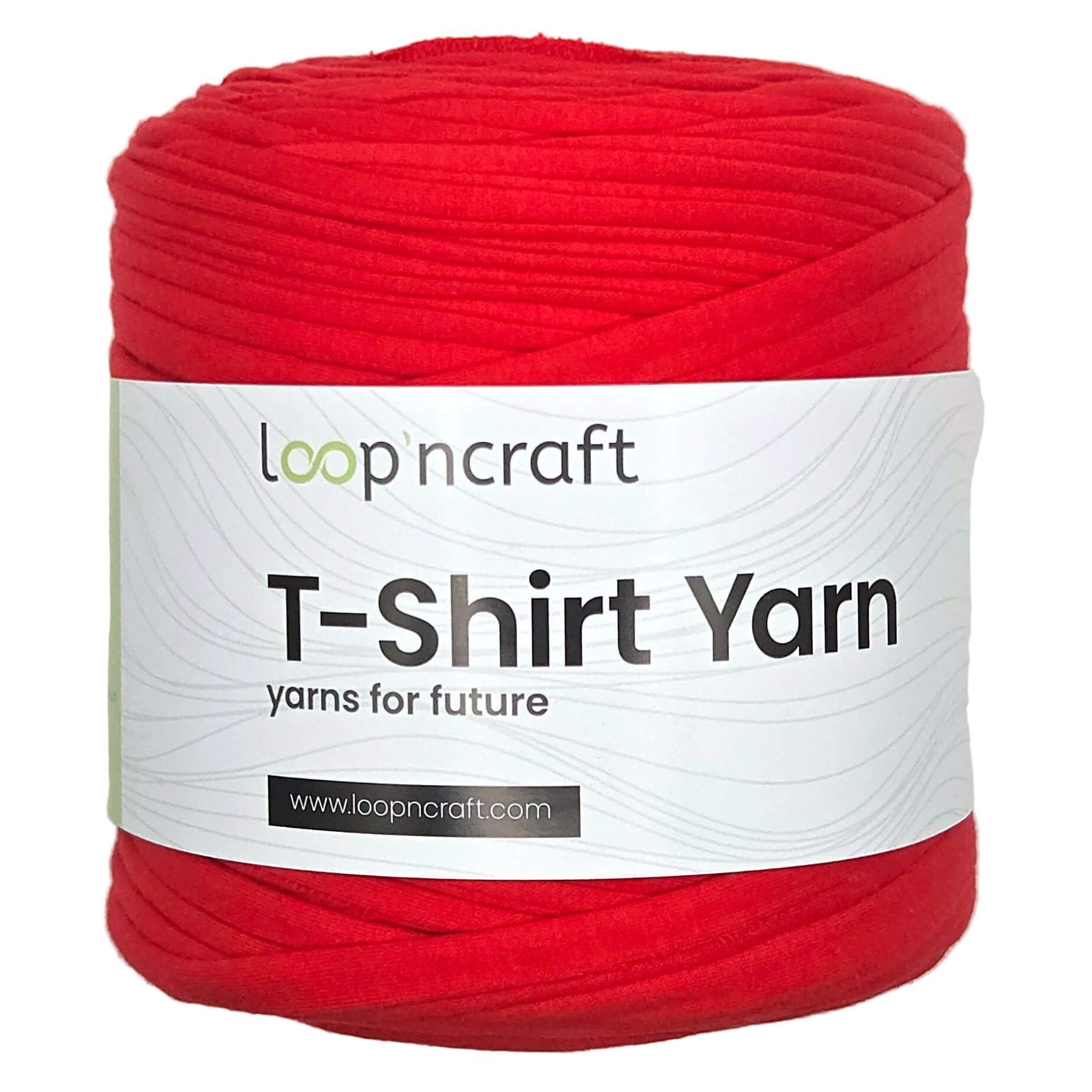 recycled cotton t-shirt yarn in red
