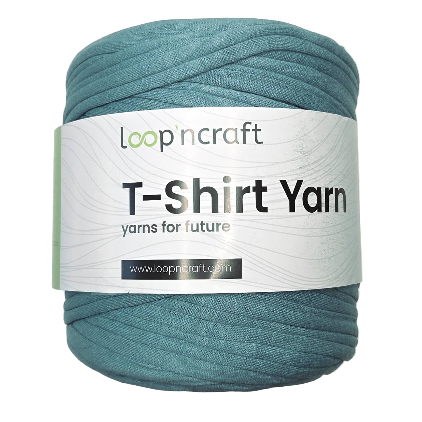 recycled cotton t-shirt yarn in sea breeze