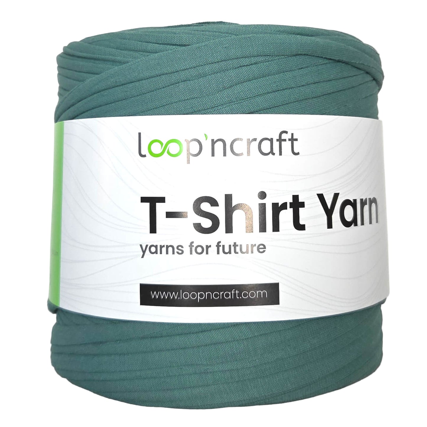 recycled cotton t-shirt yarn in sea green