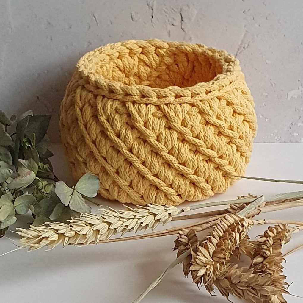 small crochet basket