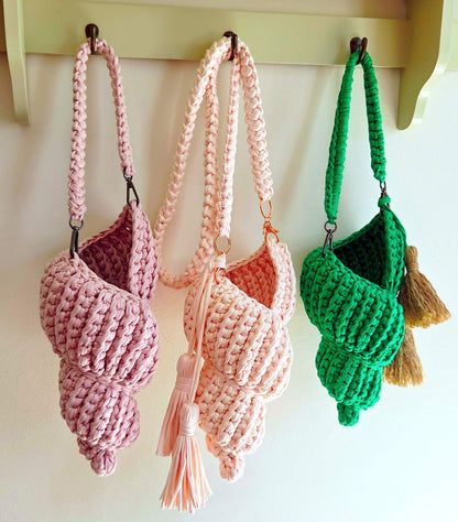 crochet spiral bags