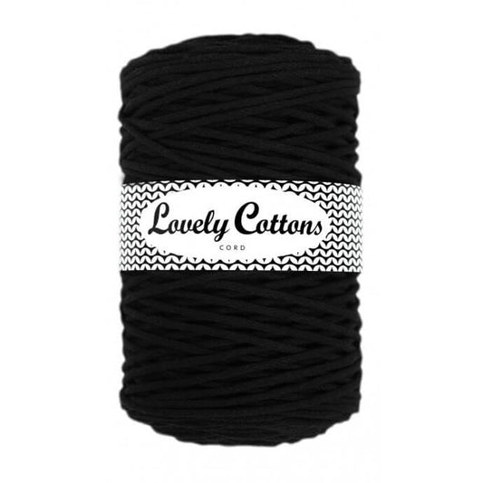 Recycled Cotton Braided 3mm Cord black