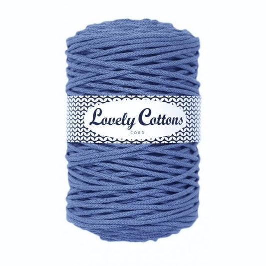 Recycled Cotton Braided 3mm Cord blue