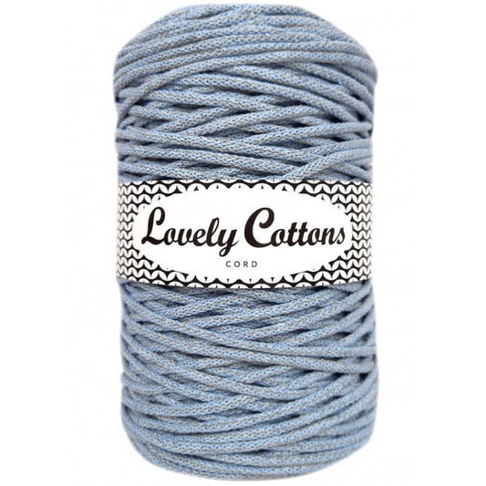 lovely cottons braided 3mm blue grey