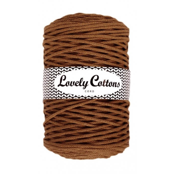 Recycled Cotton Braided 3mm Cord caramel