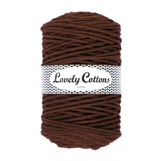 Recycled Cotton Braided 3mm Cord coffee