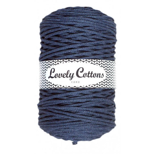 Recycled Cotton Braided 3mm Cord denim