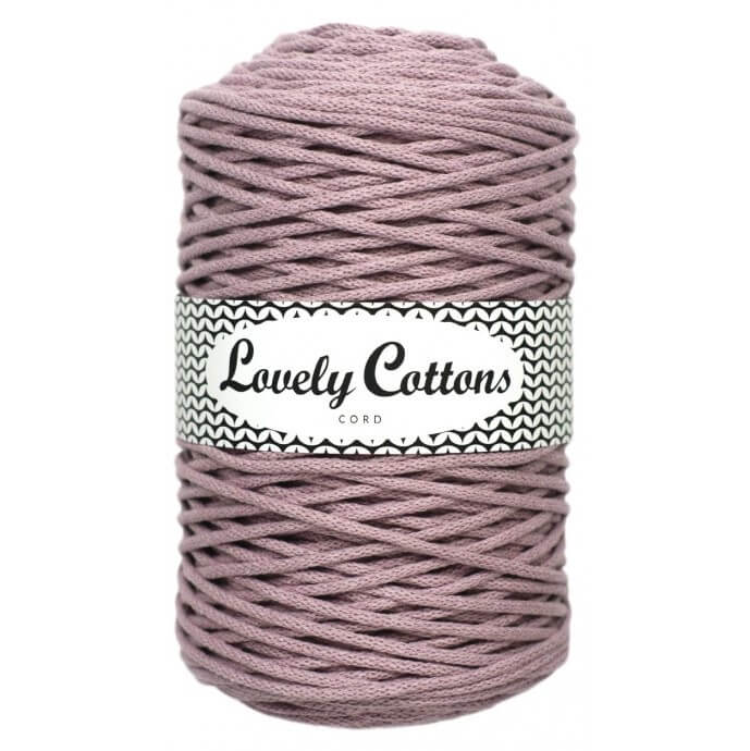 Recycled Cotton Braided 3mm Cord dusty lilac