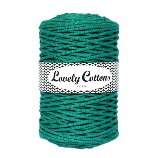 Recycled Cotton Braided 3mm Cord jade