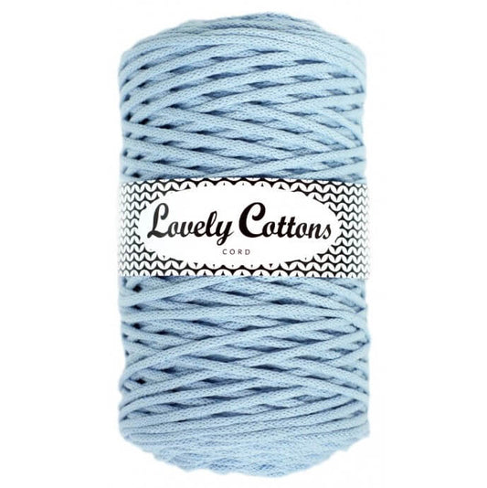 Recycled Cotton Braided 3mm Cord light blue