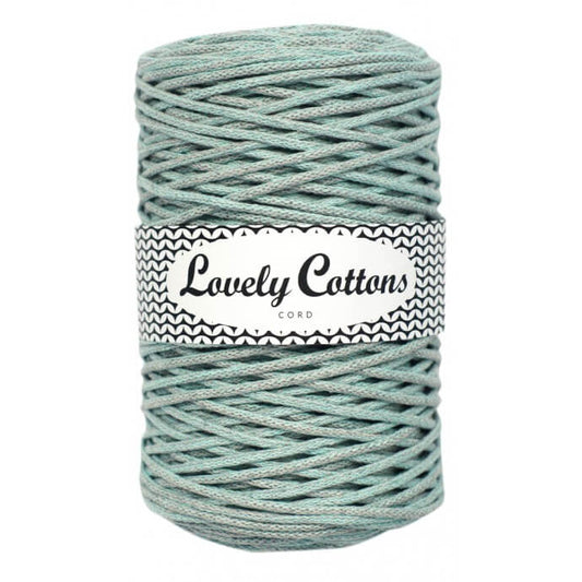 Recycled Cotton Braided 3mm Cord mint grey