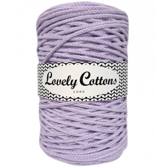 Recycled Cotton Braided 3mm Cord misty violet