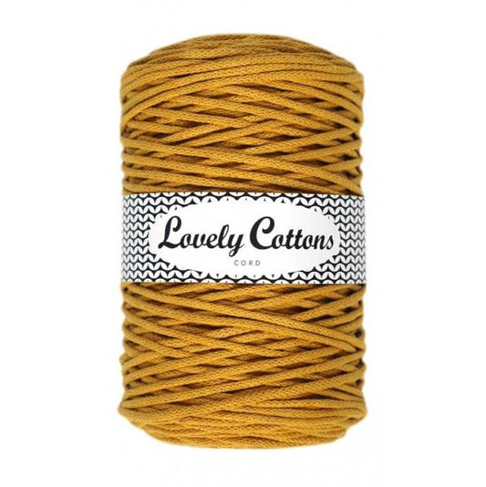 Recycled Cotton Braided 3mm Cord mustard