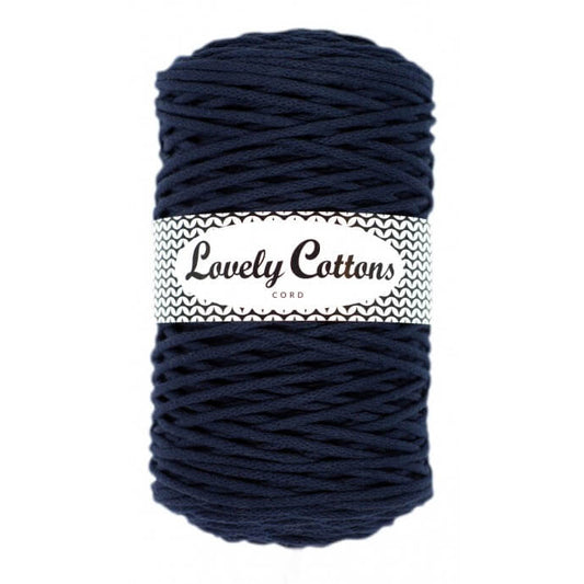 Recycled Cotton Braided 3mm Cord navy