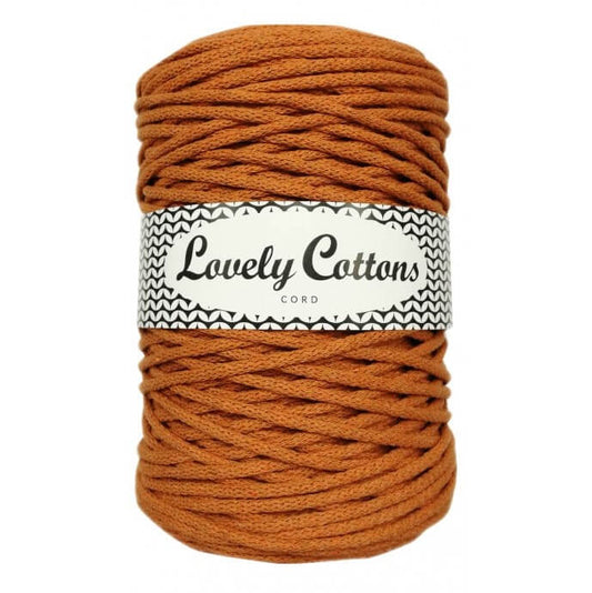 Recycled Cotton Braided 3mm Cord ochre