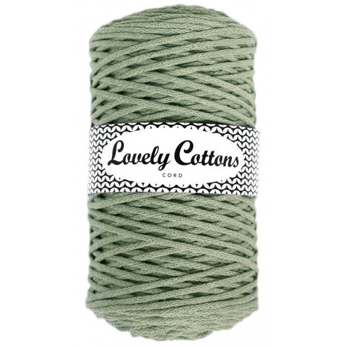 Recycled Cotton Braided 3mm Cord olive