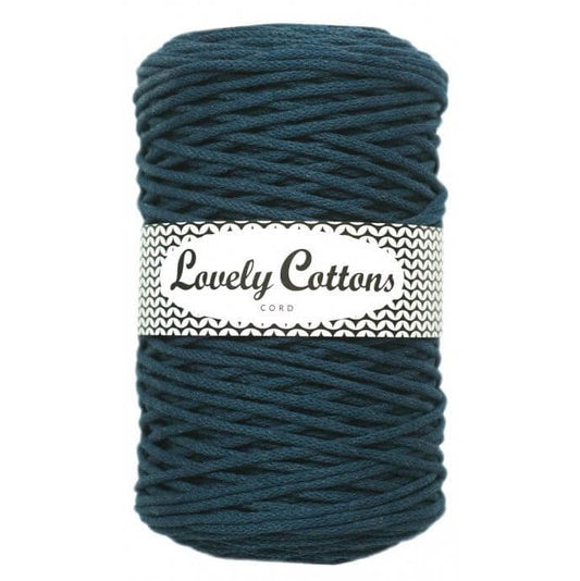 Recycled Cotton Braided 3mm Cord petrol