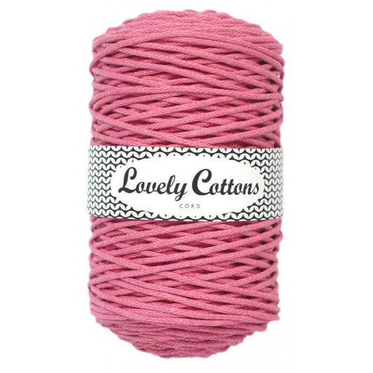 Recycled Cotton Braided 3mm Cord pink