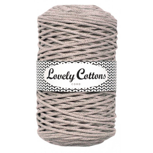 Recycled Cotton Braided 3mm Cord pink grey
