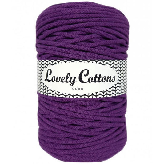 Recycled Cotton Braided 3mm Cord plum