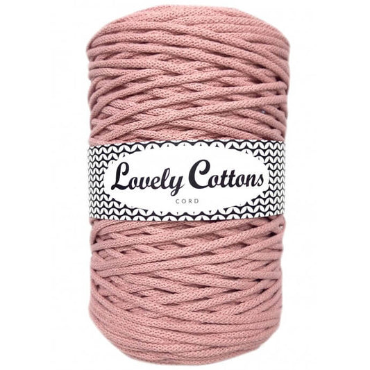 Recycled Cotton Braided 3mm Cord powder rose