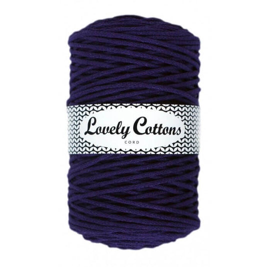 Recycled Cotton Braided 3mm Cord purple