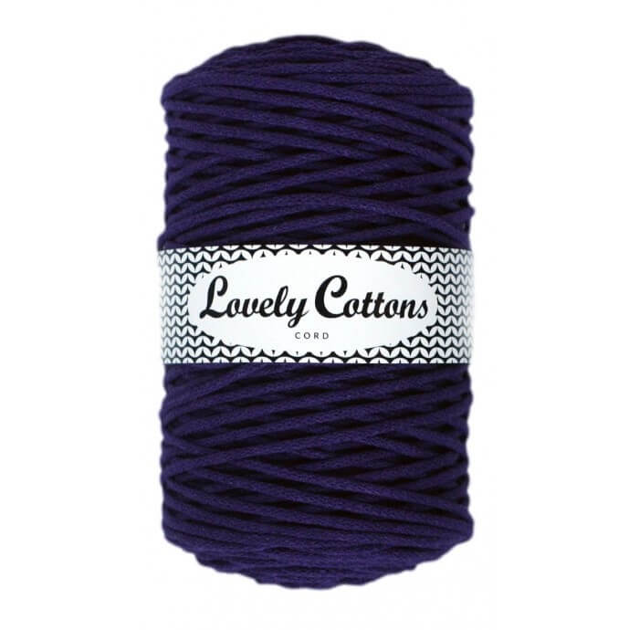 Recycled Cotton Braided 3mm Cord purple