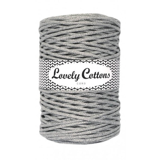 Recycled Cotton Braided 3mm Cord silver