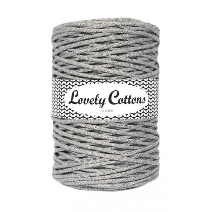 Recycled Cotton Braided 3mm Cord silver