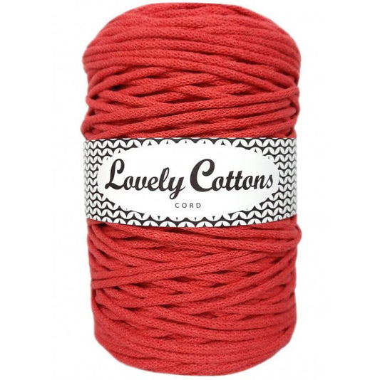 Recycled Cotton Braided 3mm Cord strawberry