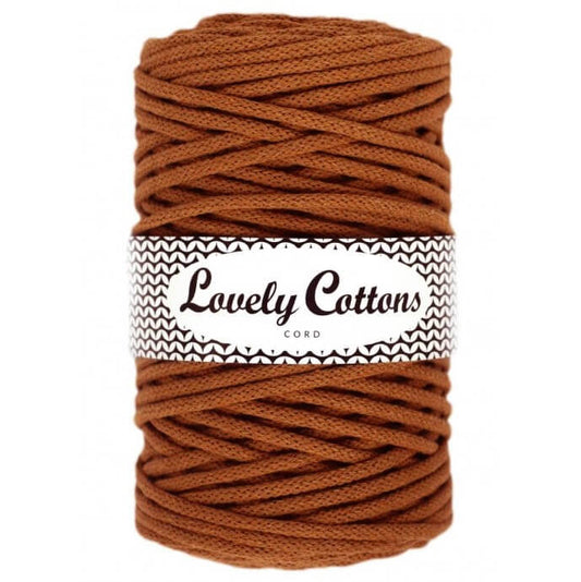 Recycled Cotton Braided 5mm Cord in caramel