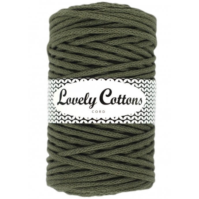 lovely cottons braided 5mm in dark olive