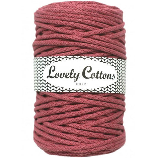 Recycled Cotton Braided 5mm Cord in dusty rose