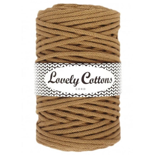 Recycled Cotton Braided 5mm Cord in oak