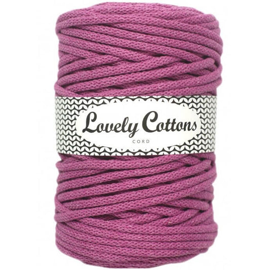 Recycled Cotton Braided 5mm Cord in orchid