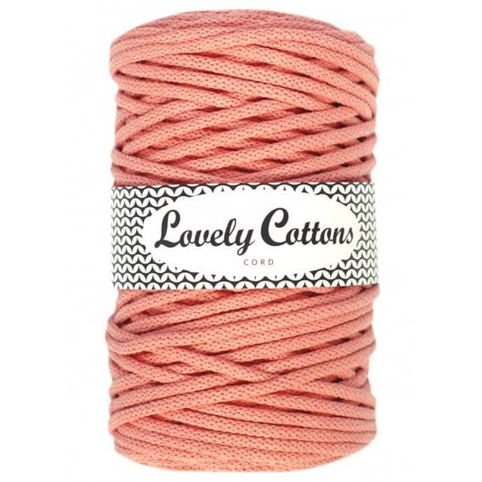 Recycled Cotton Braided 5mm Cord in peach