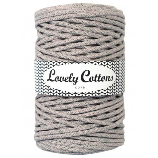 lovely cottons braided 5mm in pink grey