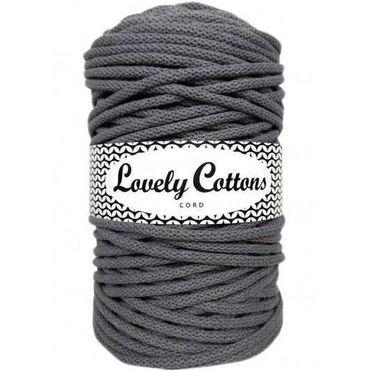 Recycled Cotton Braided 5mm Cord in platinum