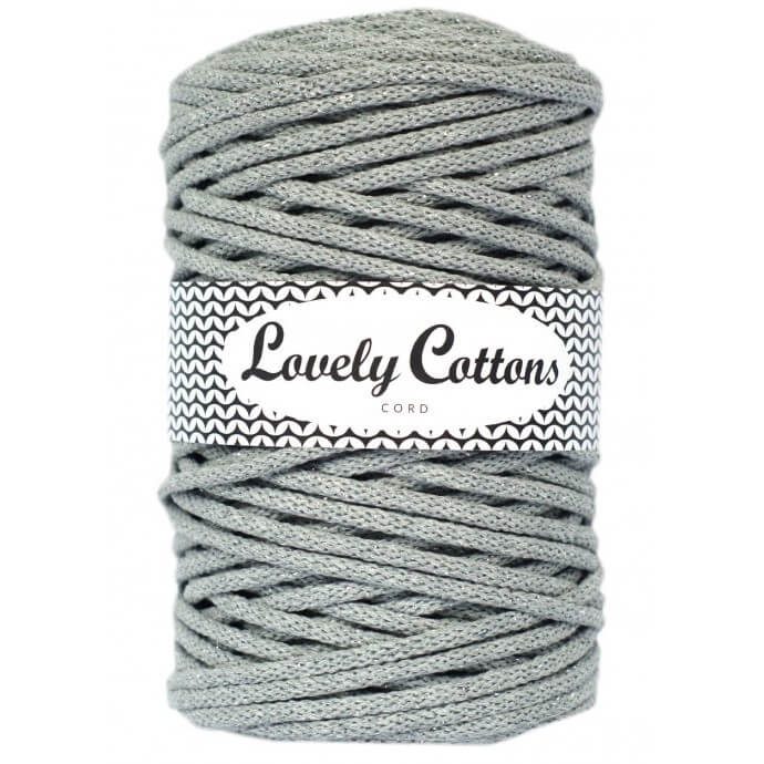 lovely cottons braided 5mm in silver