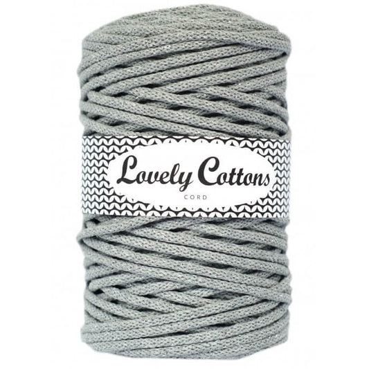 lovely cottons braided 5mm in silver