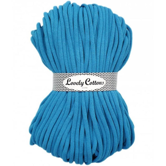 Recycled Cotton Braided 9mm Cord azure
